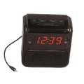 Wake-Up 0.9 in. Single Day Alarm LED Clock Radio with Aux in Cord; Black WA811544